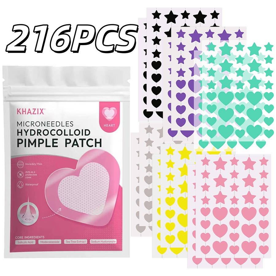Skincare Salicylic Acid - 216개입 6색 별 모양 여드름 패치