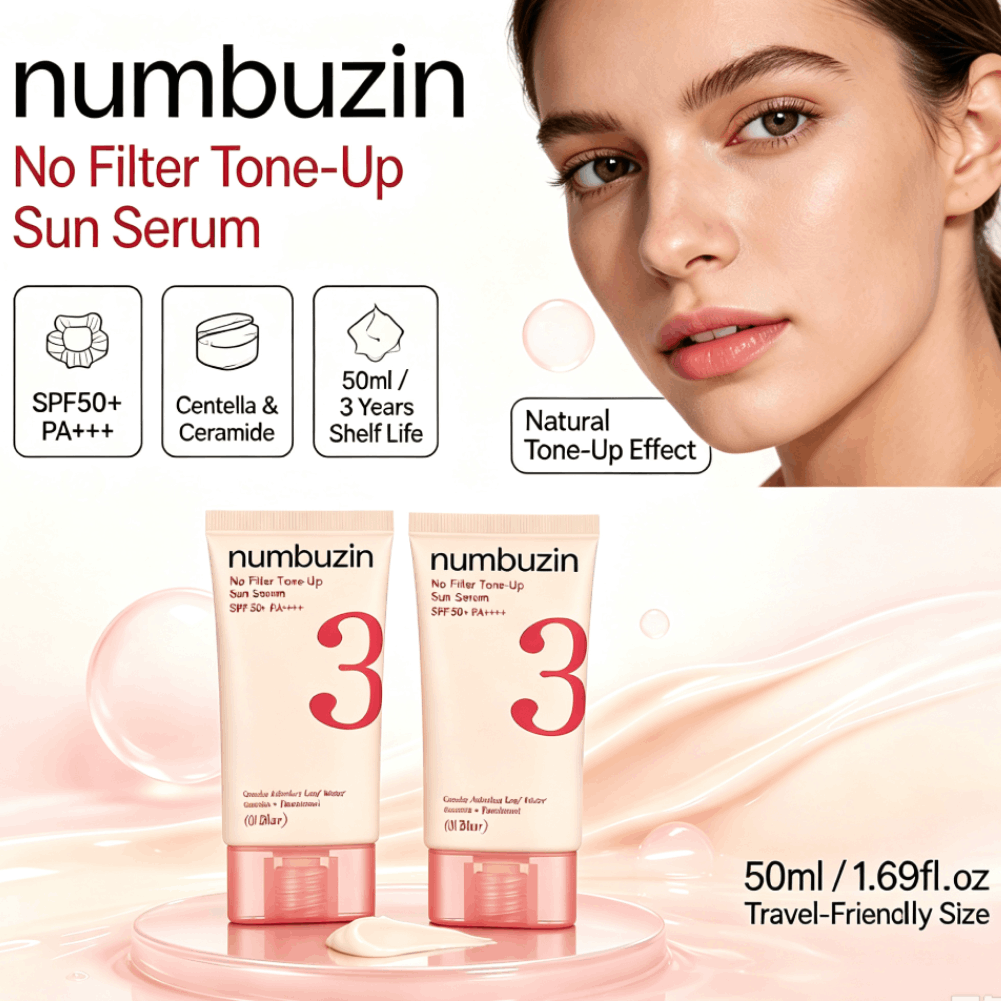 Spf 50 Sunscreen - 넘부진 3 선 세럼 SPF50+ 센텔라